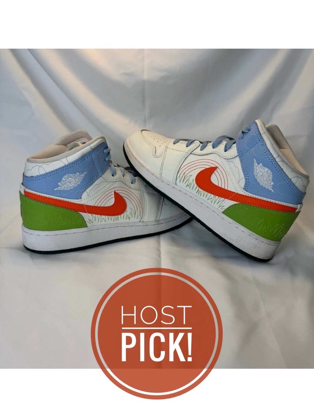 Nike Air Jordan 1 Mid SE 'Stitch'  7Y Youth